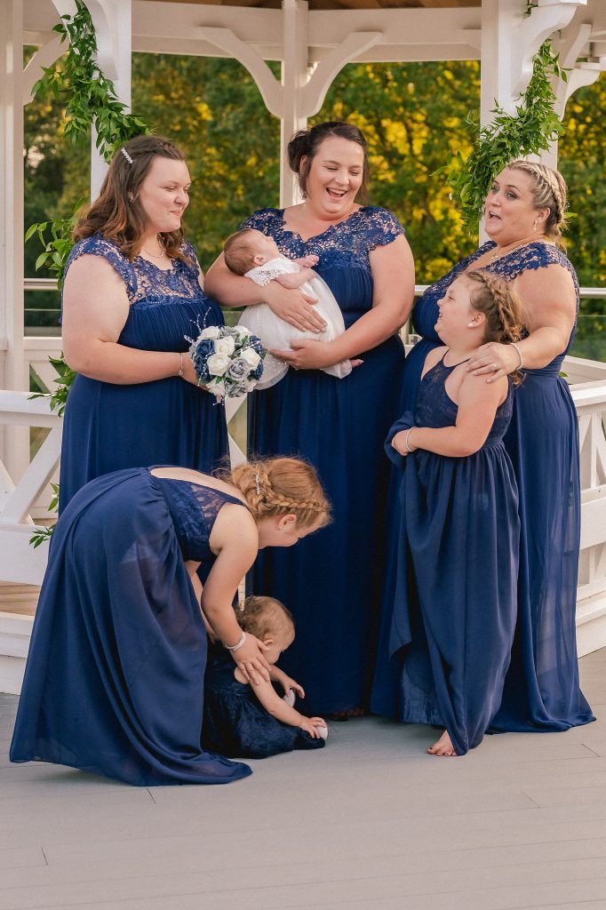 Couple celebrating together during their wedding reception